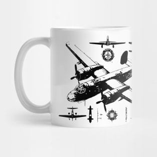 plane blueprint Mug